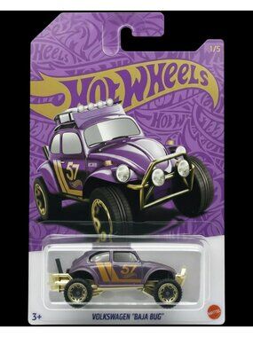 Hot Wheels Volkswagen Baja Bug 57th Anniversary HOT001 1 64 Die Cast Real Riders
